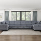 9650NDG*8SC - (8)8-Piece Sectional with Storage, Storage Pouches and Charging Ports