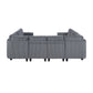9650NDG*8SC - (8)8-Piece Sectional with Storage, Storage Pouches and Charging Ports