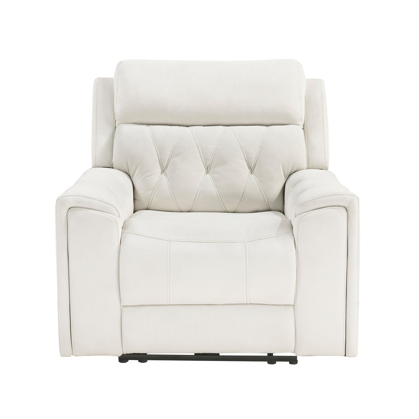 9670BE-1PWH - Power Reclining Chair with Power Headrest, Hidden Arms Cup Holders and Charging Ports