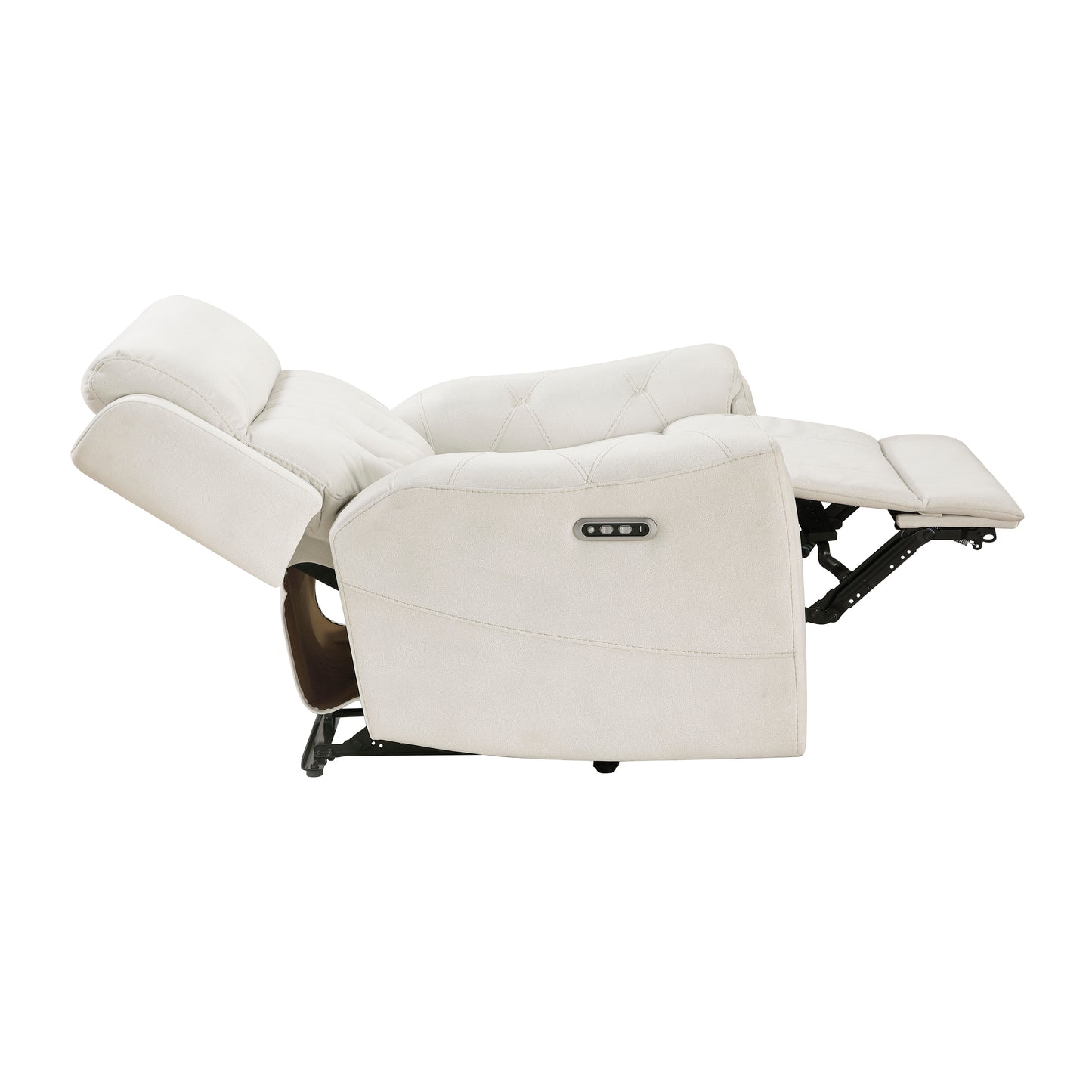 9670BE-1PWH - Power Reclining Chair with Power Headrest, Hidden Arms Cup Holders and Charging Ports