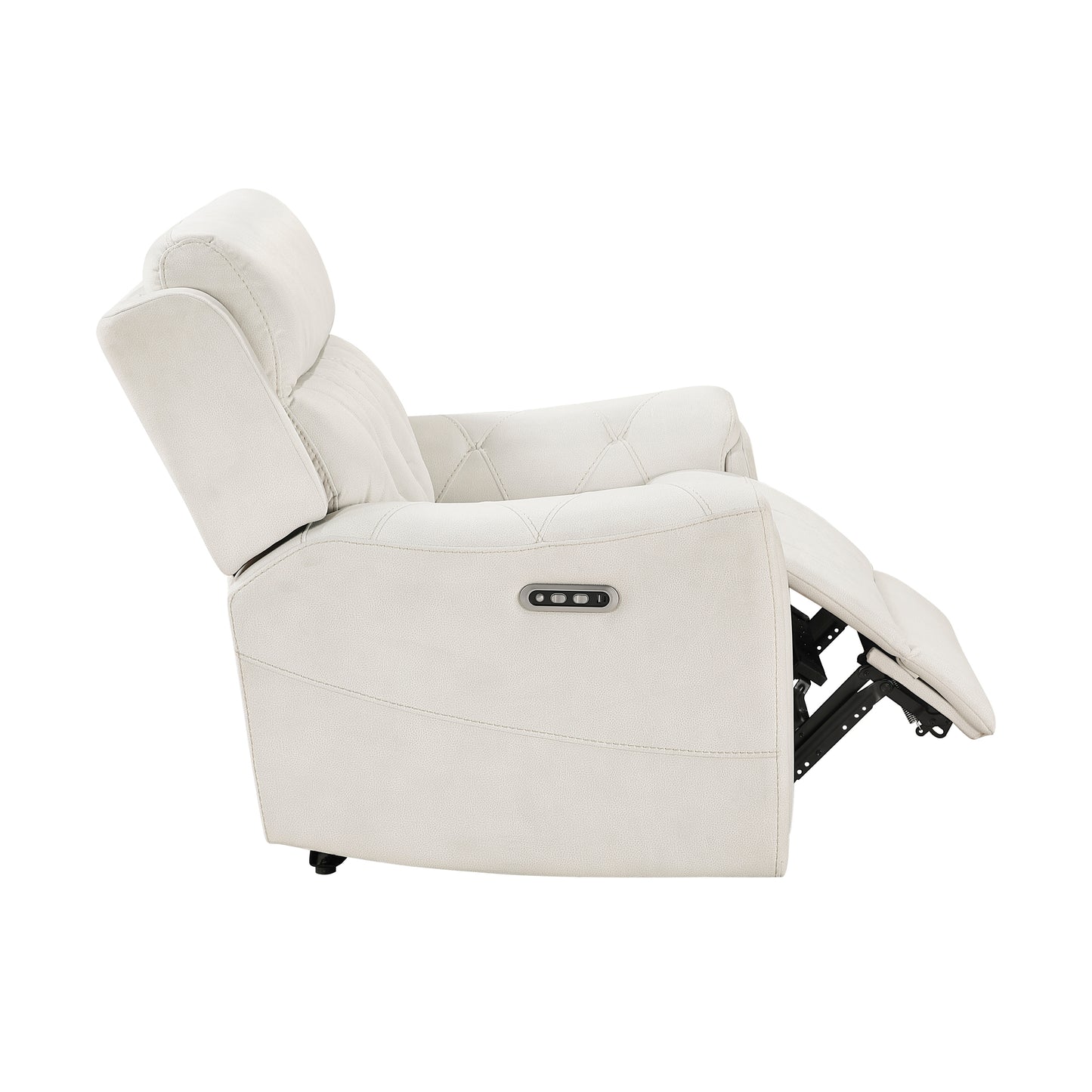 9670BE-1PWH - Power Reclining Chair with Power Headrest, Hidden Arms Cup Holders and Charging Ports