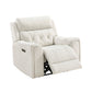 9670BE-1PWH - Power Reclining Chair with Power Headrest, Hidden Arms Cup Holders and Charging Ports