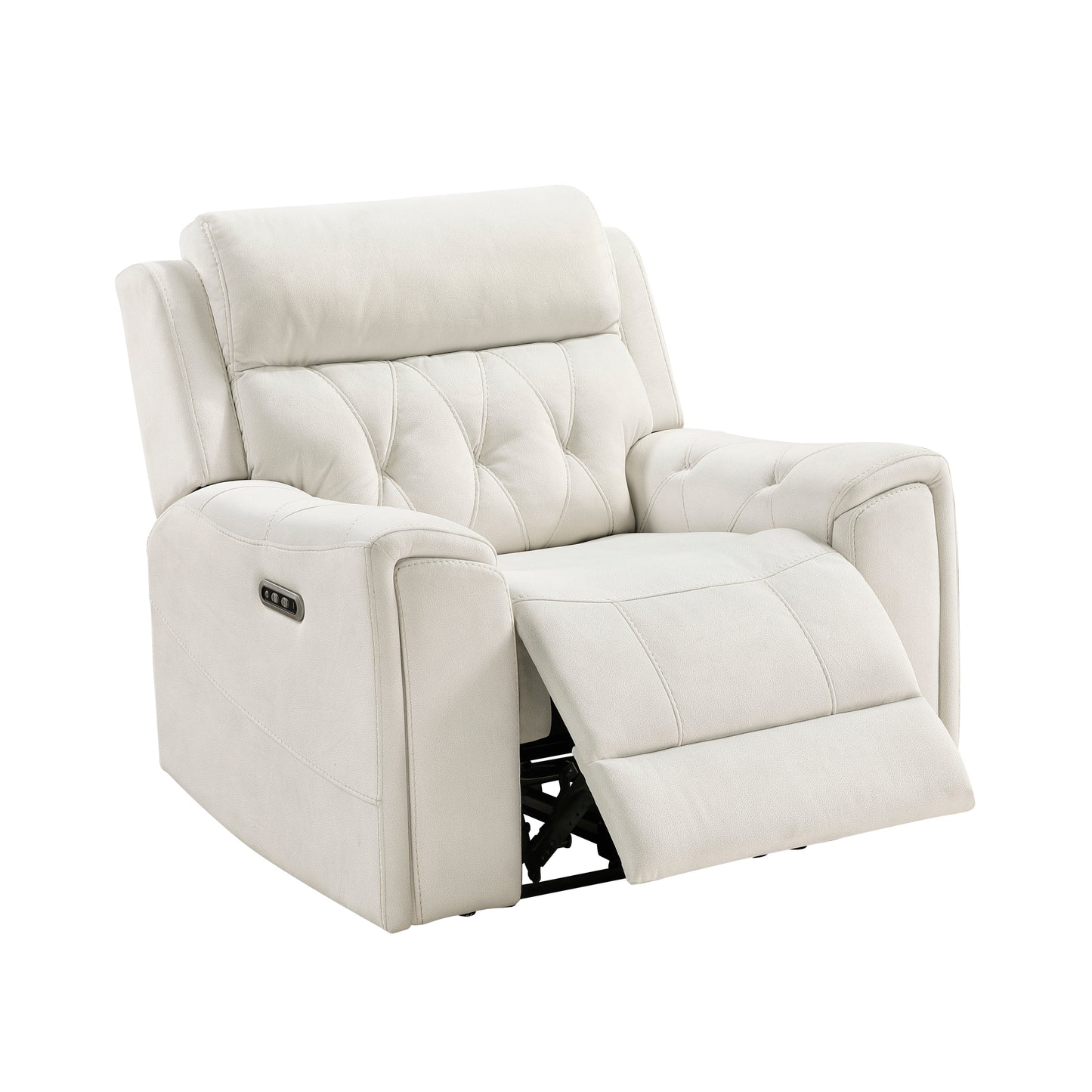 9670BE-1PWH - Power Reclining Chair with Power Headrest, Hidden Arms Cup Holders and Charging Ports