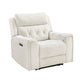 9670BE-1PWH - Power Reclining Chair with Power Headrest, Hidden Arms Cup Holders and Charging Ports