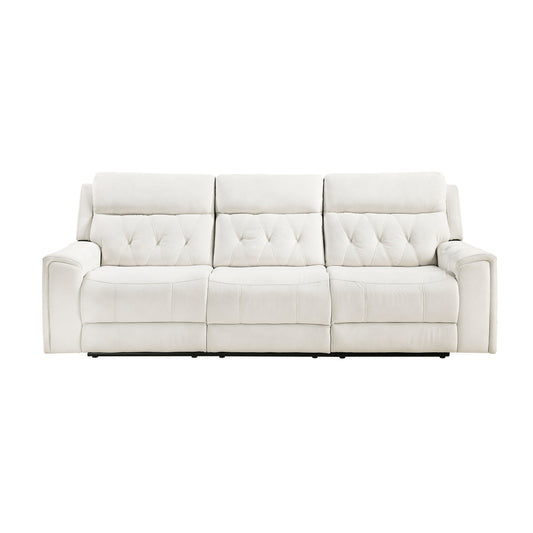 9670BE-3PWH - Power Double Reclining Sofa with Power Headrests, Hidden Arms Cup Holders and Charging Ports