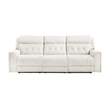 9670BE-3PWH - Power Double Reclining Sofa with Power Headrests, Hidden Arms Cup Holders and Charging Ports
