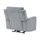 9670GY-1PWH - Power Reclining Chair with Power Headrest, Hidden Arms Cup Holders and Charging Ports