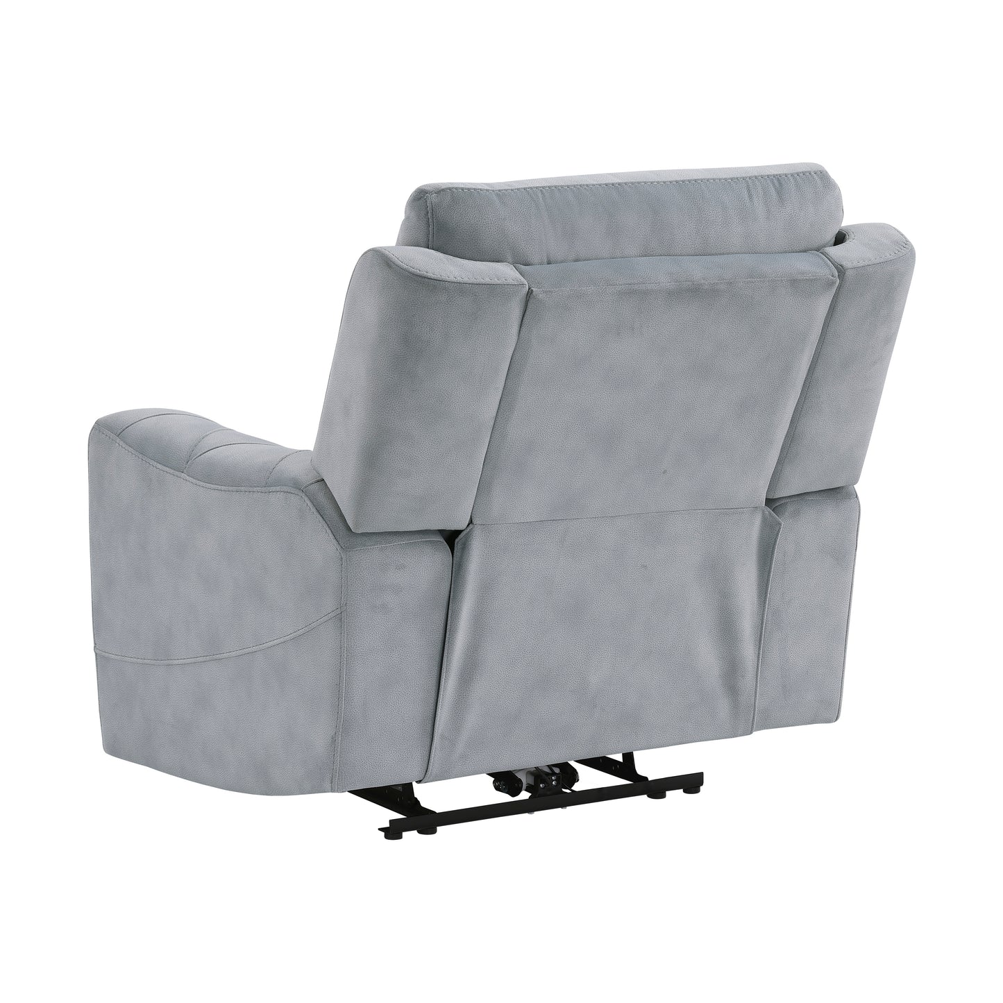 9670GY-1PWH - Power Reclining Chair with Power Headrest, Hidden Arms Cup Holders and Charging Ports
