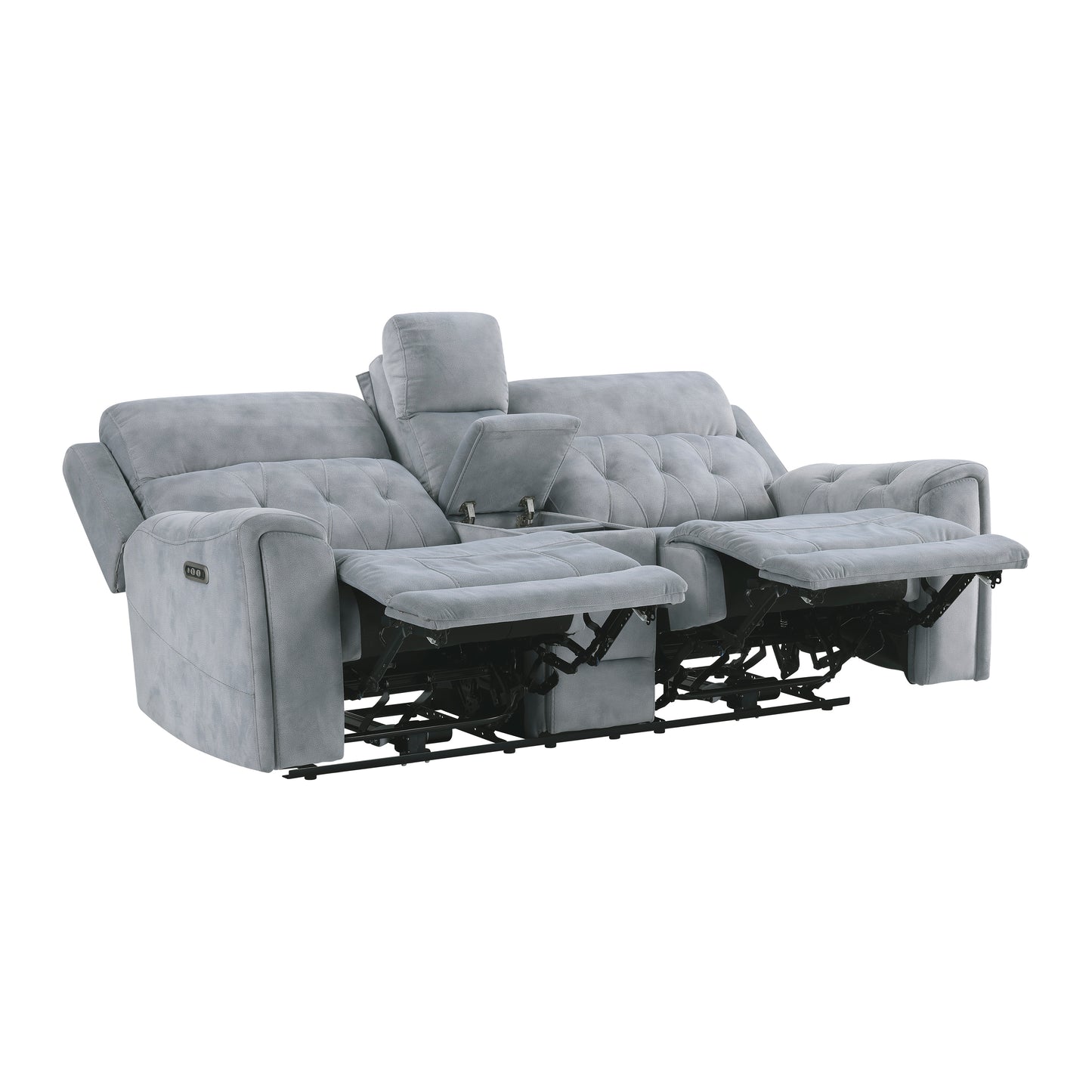 9670GY*2PWH - 2pc Set: Sofa, Love (Power)
