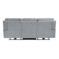 9670GY-3PWH - Power Double Reclining Sofa with Power Headrests, Hidden Arms Cup Holders and Charging Ports
