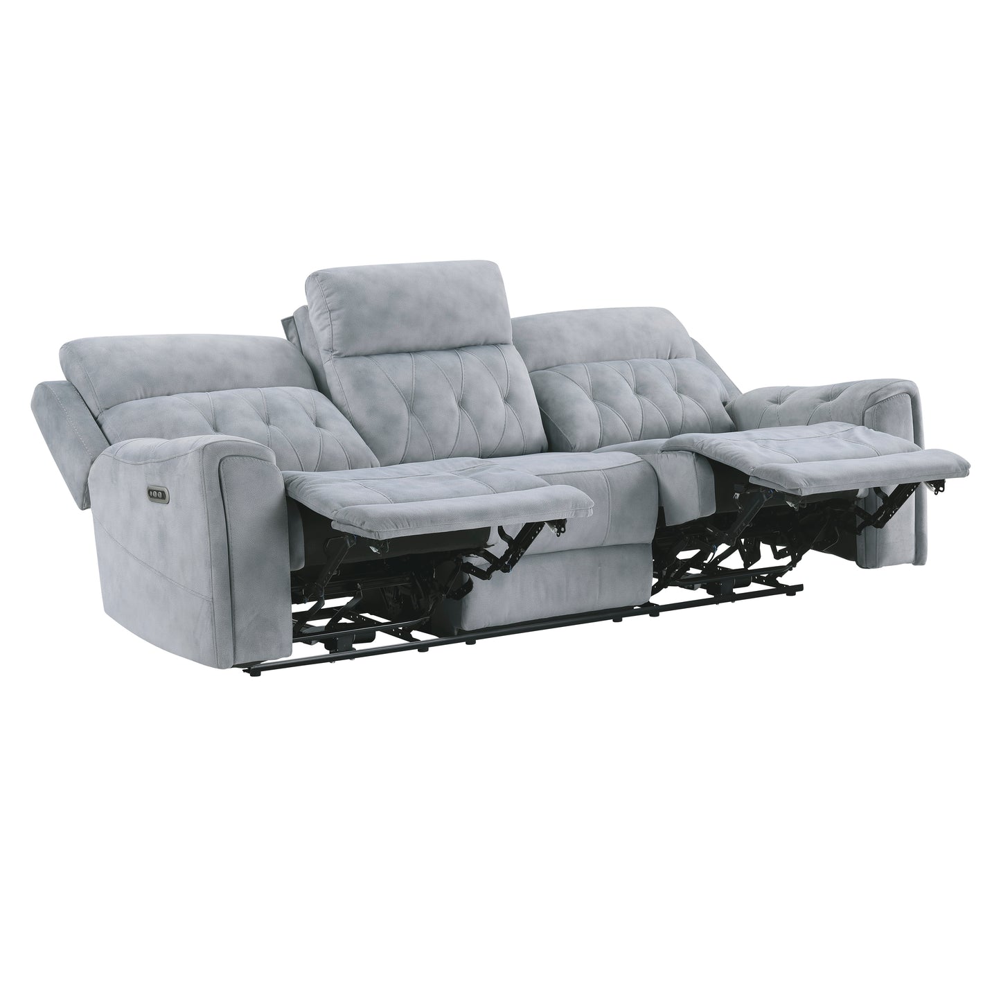 9670GY*2PWH - 2pc Set: Sofa, Love (Power)