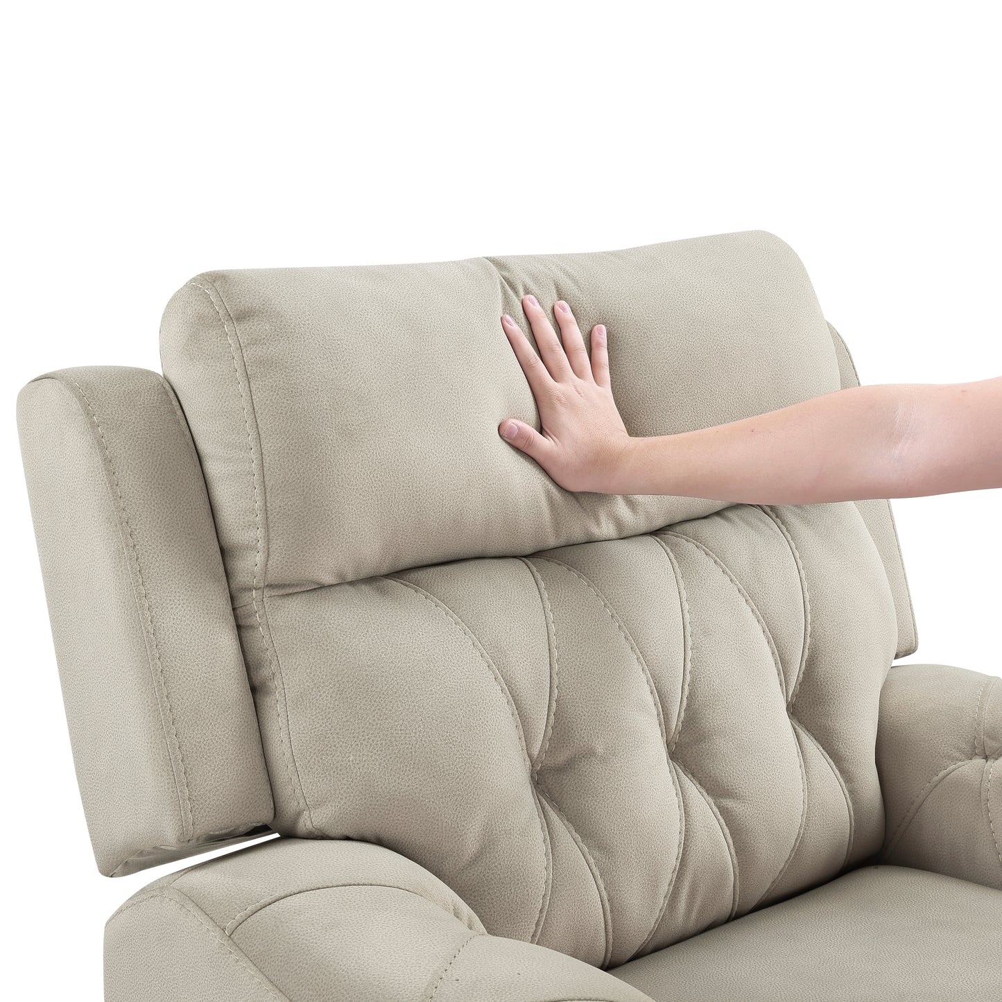 9670TP-3PWH - Power Double Reclining Sofa with Power Headrests, Hidden Arms Cup Holders and Charging Ports