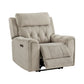 9670TP-1PWH - Power Reclining Chair with Power Headrest, Hidden Arms Cup Holders and Charging Ports