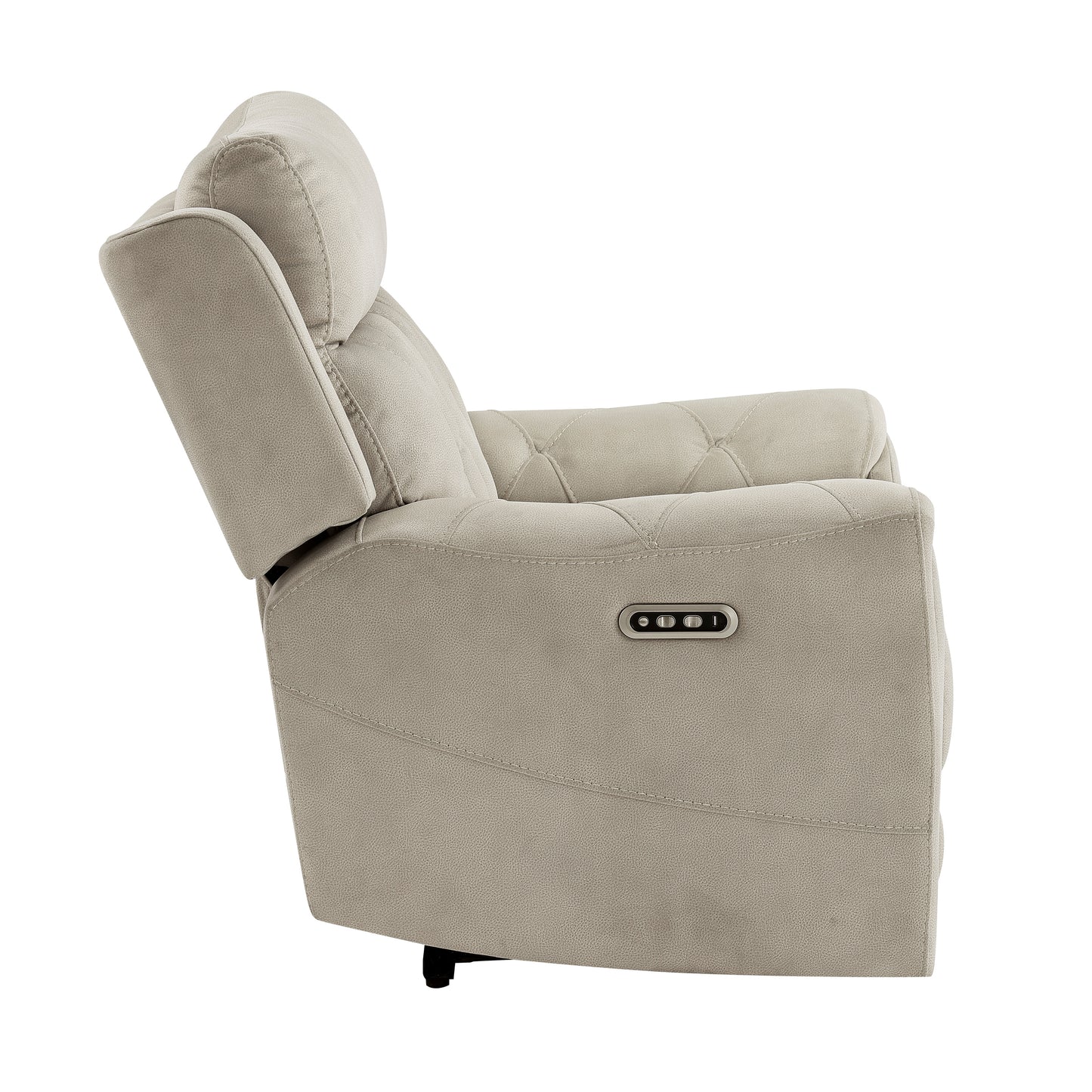 9670TP-1PWH - Power Reclining Chair with Power Headrest, Hidden Arms Cup Holders and Charging Ports