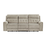 9670TP-3PWH - Power Double Reclining Sofa with Power Headrests, Hidden Arms Cup Holders and Charging Ports