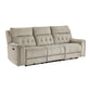9670TP-3PWH - Power Double Reclining Sofa with Power Headrests, Hidden Arms Cup Holders and Charging Ports