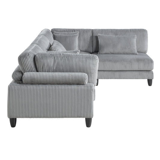 9688GY*42CR2AC - (4)4-Piece Modular Sectional