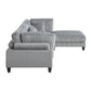 9688GY*42CRACOT - (4)4-Piece Modular Sectional with Ottoman