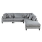 9688GY*52CR2ACOT - (5)5-Piece Modular Sectional with Ottoman