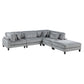 9688GY*52CR2ACOT - (5)5-Piece Modular Sectional with Ottoman