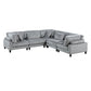 9688GY*53CR2AC - (5)5-Piece Modular Sectional