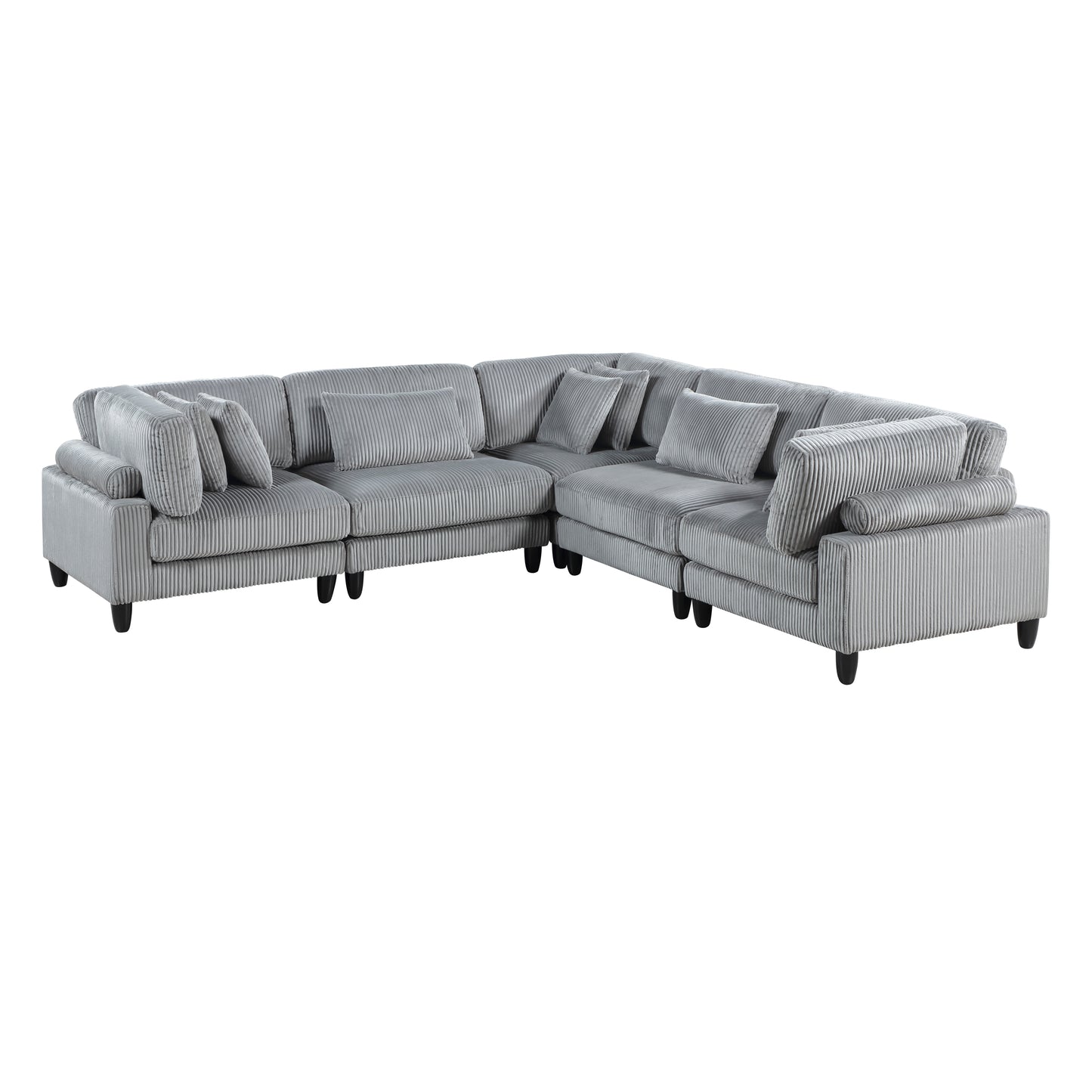 9688GY*53CR2AC - (5)5-Piece Modular Sectional