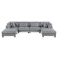 9688GY*62CR2AC2OT - (6)6-Piece Modular Sectional with Ottomans