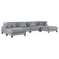 9688GY*62CR2AC2OT - (6)6-Piece Modular Sectional with Ottomans