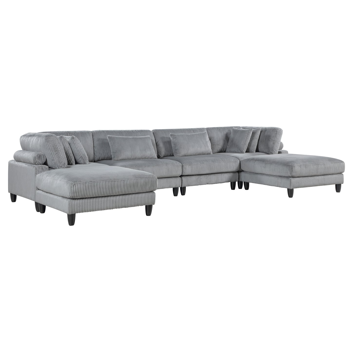 9688GY*62CR2AC2OT - (6)6-Piece Modular Sectional with Ottomans
