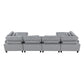 9688GY*62CR2AC2OT - (6)6-Piece Modular Sectional with Ottomans