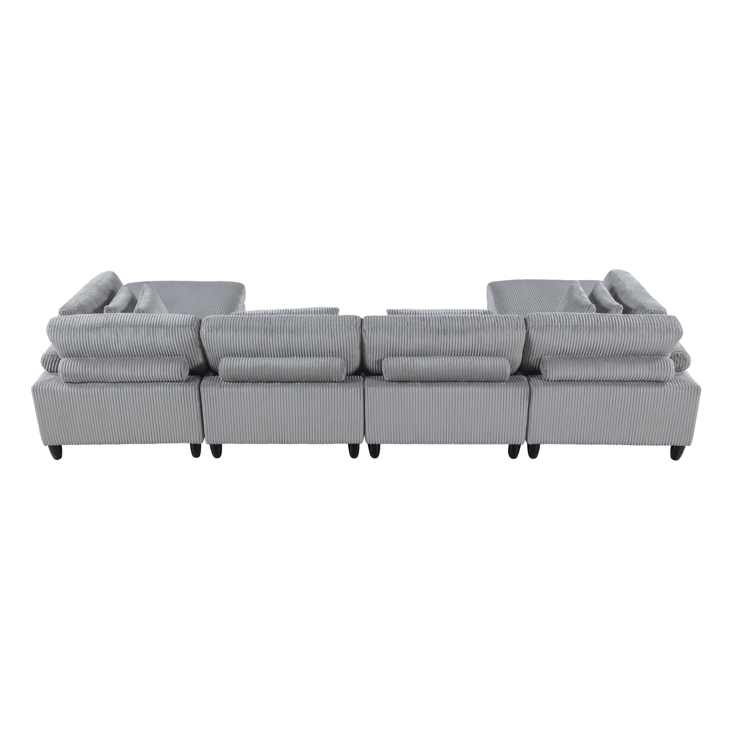 9688GY*62CR2AC2OT - (6)6-Piece Modular Sectional with Ottomans