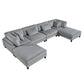 9688GY*62CR2AC2OT - (6)6-Piece Modular Sectional with Ottomans