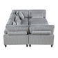 9688GY*62CR3ACOT - (6)6-Piece Modular Sectional with Ottoman