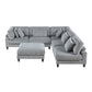 9688GY*62CR3ACOT - (6)6-Piece Modular Sectional with Ottoman