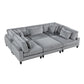 9688GY*62CR3ACOT - (6)6-Piece Modular Sectional with Ottoman