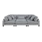 9688GY*62CR3ACOT - (6)6-Piece Modular Sectional with Ottoman