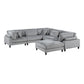 9688GY*63CR2ACOT - (6)6-Piece Modular Sectional with Ottoman