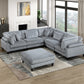 9688GY*63CR2ACOT - (6)6-Piece Modular Sectional with Ottoman