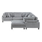 9688GY*63CR2ACOT - (6)6-Piece Modular Sectional with Ottoman