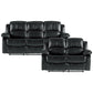 9700BLK*2 - 2pc Set: Sofa, Love