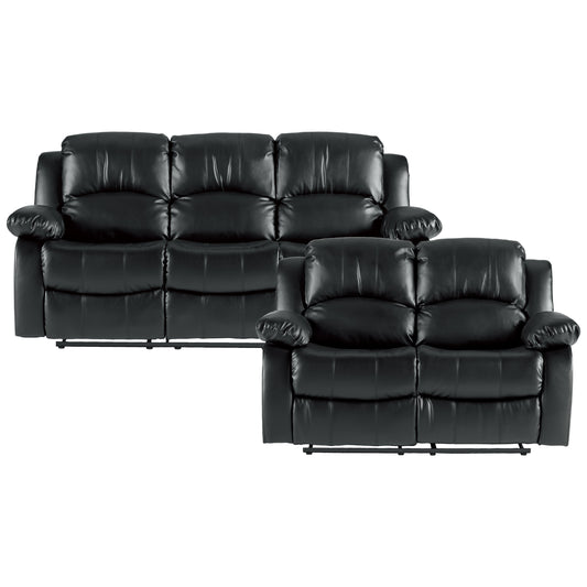 9700BLK*2 - 2pc Set: Sofa, Love