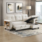 9705BE*32AVC - (3)Sectional with Reversible Chaise, Pull-out Bed, Shelves and Charging Ports