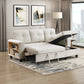 9705BE*32AVC - (3)Sectional with Reversible Chaise, Pull-out Bed, Shelves and Charging Ports