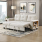 9705BE*32AVC - (3)Sectional with Reversible Chaise, Pull-out Bed, Shelves and Charging Ports