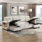 9705BE*42AVC - (4)Sectional with Two Chaises, Pull-out Bed, Shelves and Charging Ports
