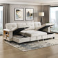 9705BE*42AVC - (4)Sectional with Two Chaises, Pull-out Bed, Shelves and Charging Ports