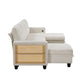 9705BE*42AVC - (4)Sectional with Two Chaises, Pull-out Bed, Shelves and Charging Ports