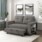 9705DB-2* - (2)Love Seat with Pull-out Bed, Shelves and Charging Ports