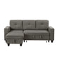 9705DB*32AVC - (3)Sectional with Reversible Chaise, Pull-out Bed, Shelves and Charging Ports