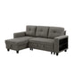 9705DB*32AVC - (3)Sectional with Reversible Chaise, Pull-out Bed, Shelves and Charging Ports